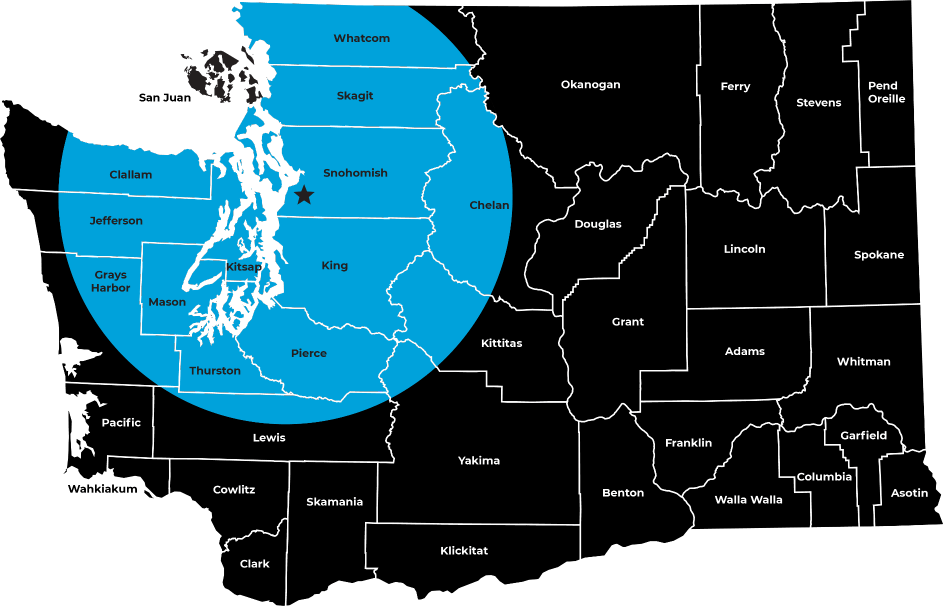 Service Areas Map